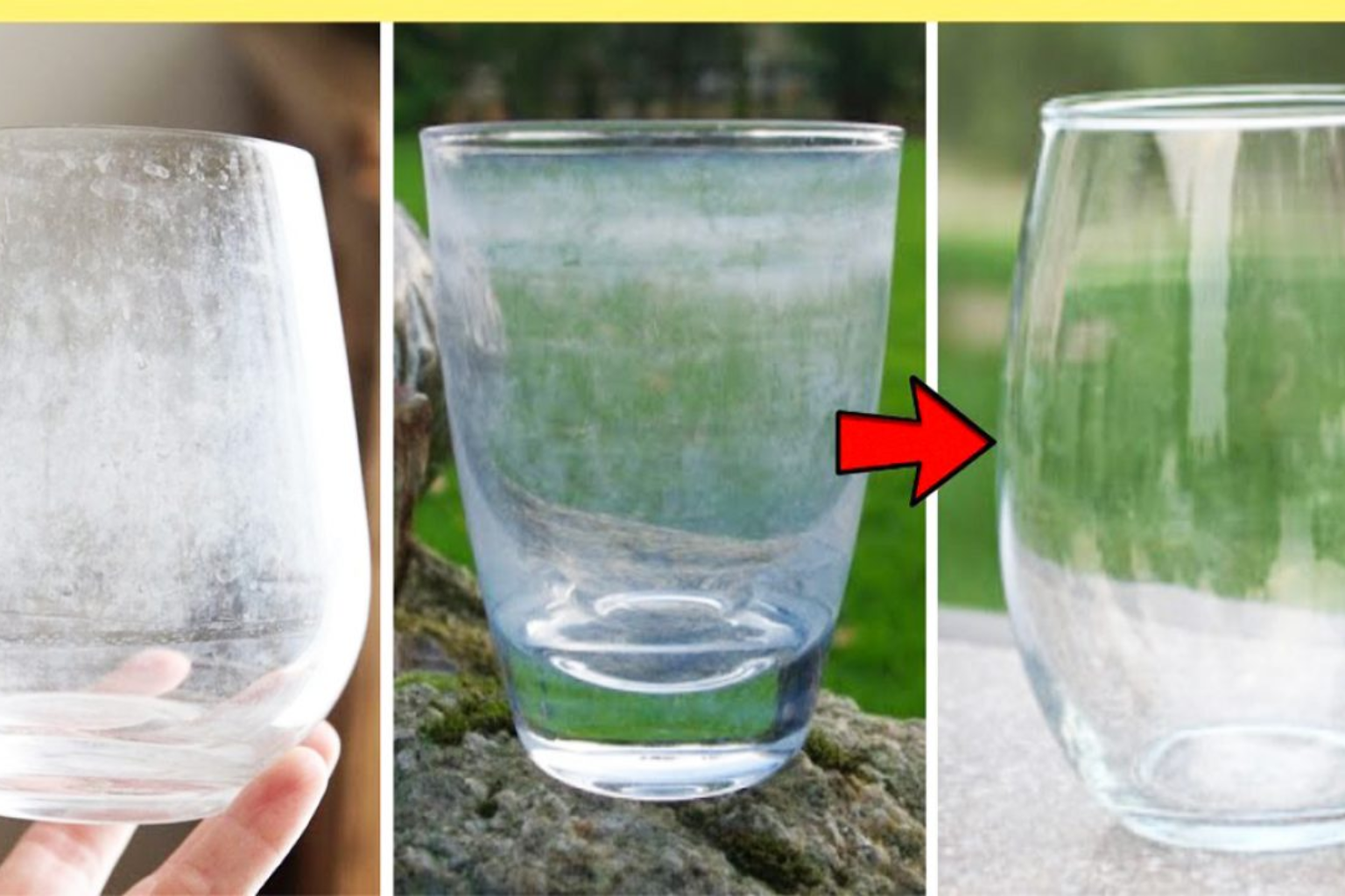 hard water stains on glass